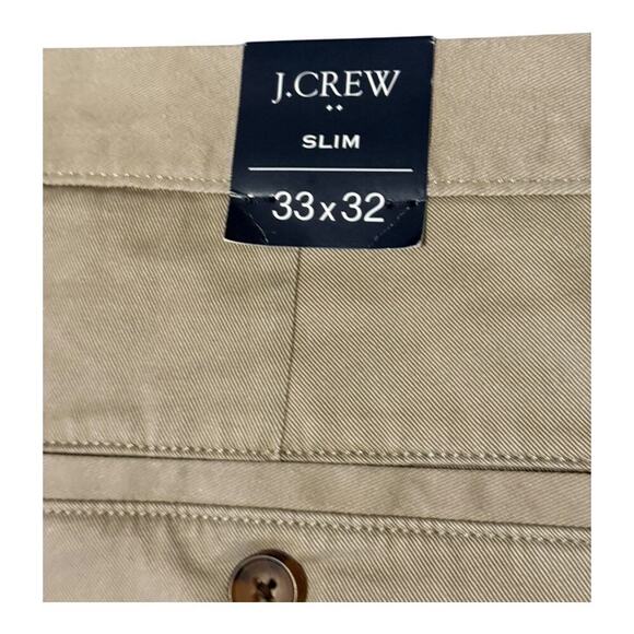 NEW J. Crew Men’s Size 33X32 Khaki Slim-fit flex chino pant NWT - Picture 4 of 8